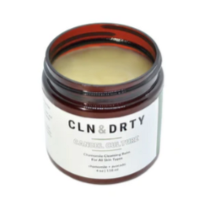 Jar of CLN&DRTY product on a white background