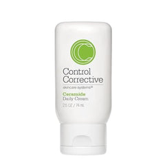 Control Corrective skincare cream bottle on a white background
