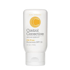 Control Corrective sunscreen bottle on a white background