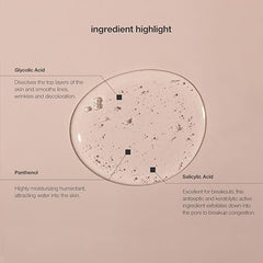 Illustration of a Control Corrective Acne Spot Treatment with labeled ingredients on a beige background