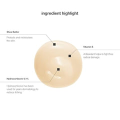 Control Corrective Calming Balm with labeled ingredients on a white background