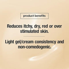 Control Corrective Calming Balm benefits text on a beige background