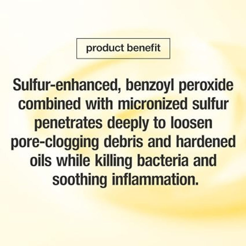 Control Corrective Clear Med 5% product benefit with a yellow gradient background