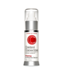 Skincare serum bottle labeled 'Control Corrective' on a white background