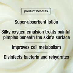 Control Corrective O2 Med product benefits text overlay on a skincare product background