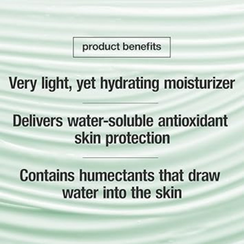 Control Corrective Oil Free Hydrating Lotion product benefits on a light green background