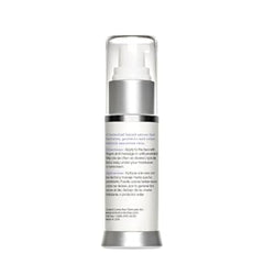Skincare bottle with clear cap on a white background