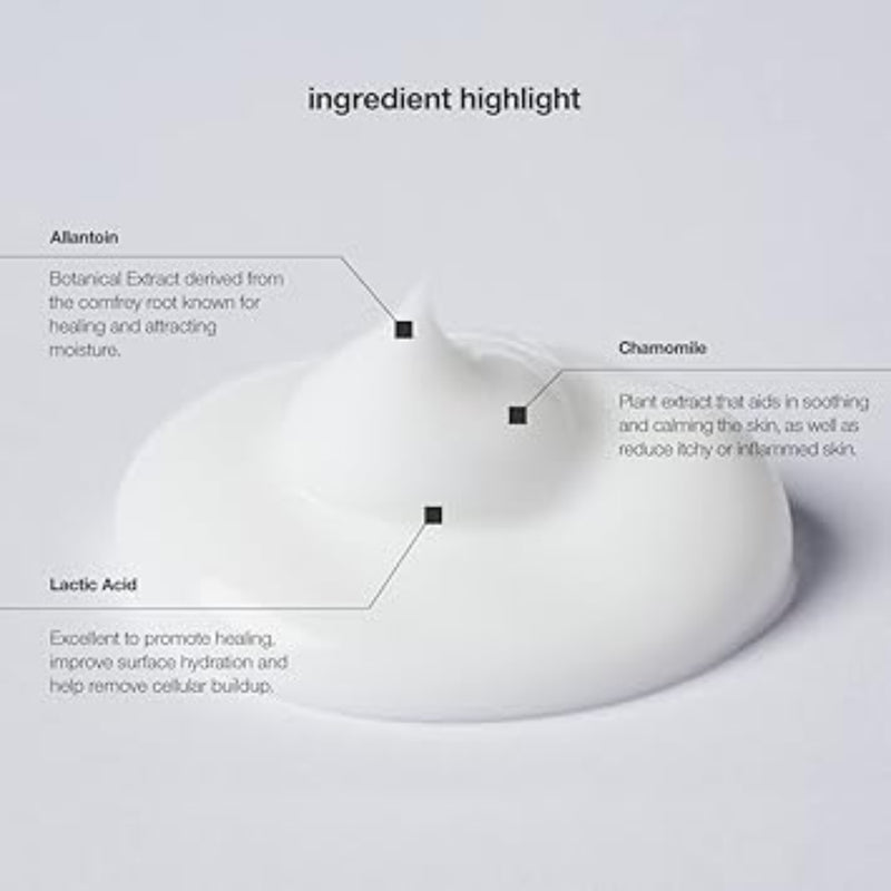 Control Corrective Sensitive Skin Cleansing Milk ingredients on a light gray background