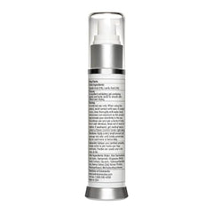 Skincare bottle with label on a white background