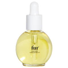 Bottle of 'fur' ingrown concentrate with a dropper on a white background