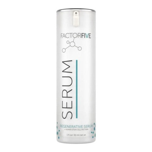 Factor Five Serum bottle on a white background