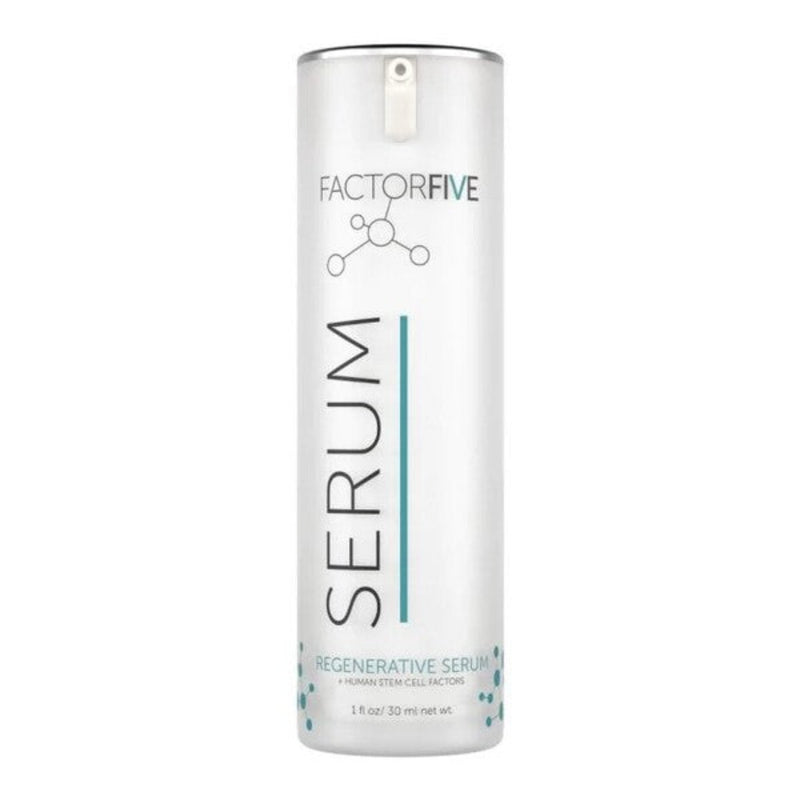 Factor Five Serum bottle on a white background