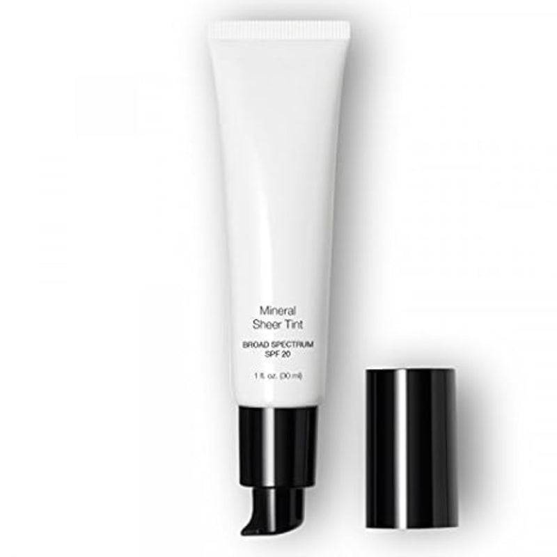 Tube of Mineral Sheer Tint with black cap on a white background