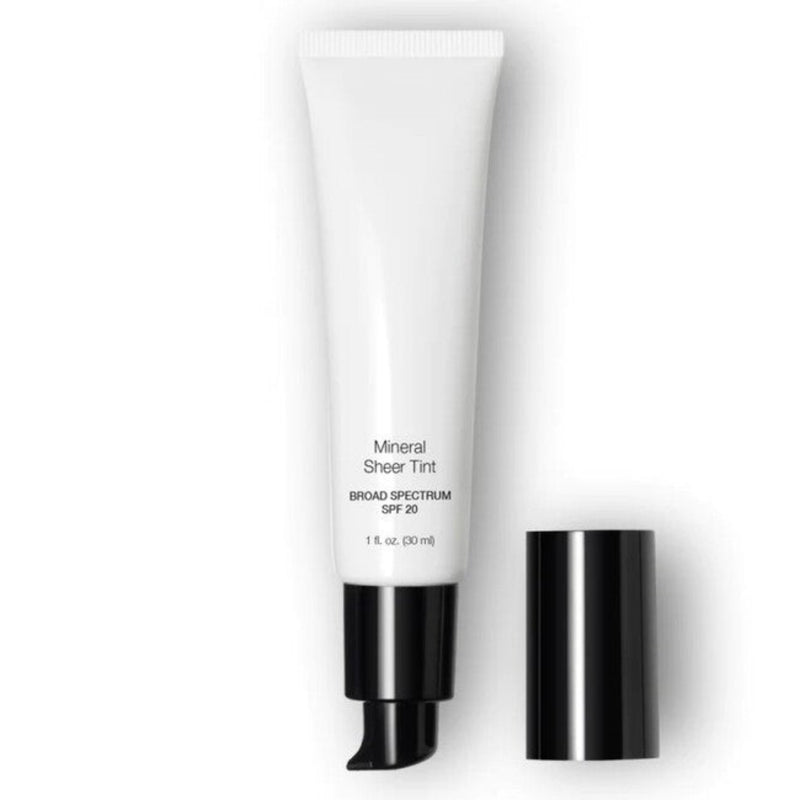 Tube of Mineral Sheer Tint with black cap on a white background