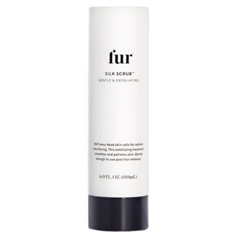 Fur Silk Scrub bottle on a white background