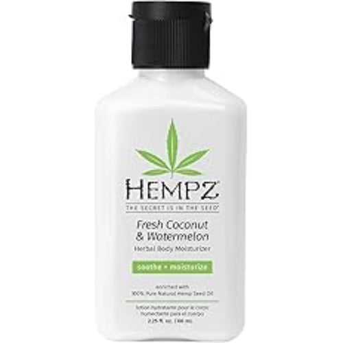Hempz Fresh Coconut & Vanilla Lotion bottle on a white background