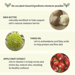 Hempz Triple Moisture HEMPZ Product packaging with plant-based ingredients like shea butter, yangu oil, and apple fruit extract.