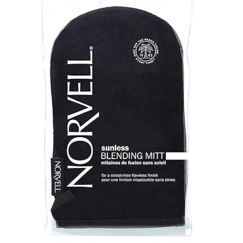 Black blending mitt with Norvell branding on a white background