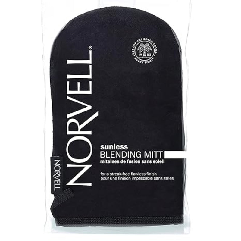 Black blending mitt with Norvell branding on a white background
