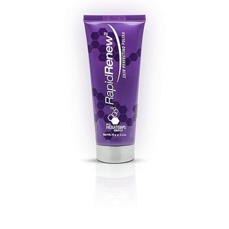 Purple tube of Rapid Renew skin perfecting polish on a white background